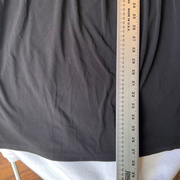 Ellen Tracy Women Dress size L Long sleeve KneeLength Crew Neck Stretchy Black - Picture 8 of 11